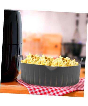 Alipis 2pcs Air Fryer Pan Deep Fryer Oven Air Fryer Pot Air Fryer Supply to Rotate Bakeware Silicone Bowl Greyx2pcs 23X20X8CMx2pcs - Buy Online on GoSupps.com