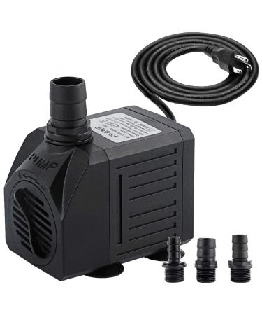 Yochaqute Aquarium Submersible Water Pump: 550GPH 30W Quiet Mini Adjustable with 6ft Power Cord for Hydroponics | Garden Waterfall | Pond | Fish Tank | Fountain