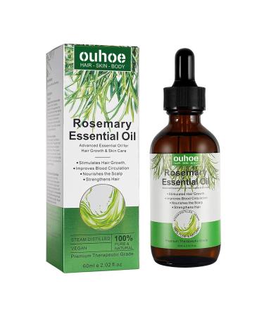 Rosemary Oil for Hair Growth Essential Oils Rosemary Hair Oil Organic Hair Products Scalp and Hair Strengthening Oil with Glass Dropper 2 fl oz oz Skin and hair care Novent