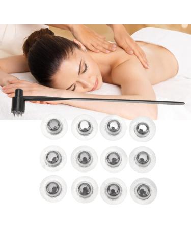 Stainless Steel Hair Needles Set | Plum Flower Skin Hammer with 12 Replacement Heads | TCM Vein Waste Needles for Hair Loss & Physiotherapy - Buy Online on GoSupps.com