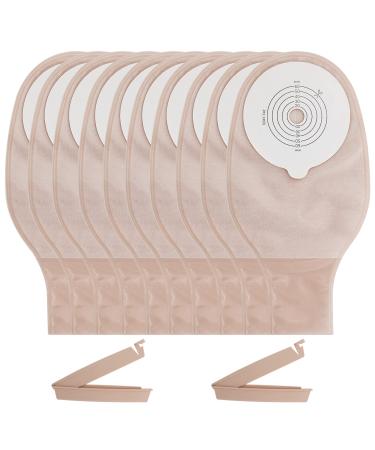 SUCONBE 25pcs Ostomy Bag with Clamp Closure, colostomy Supplies, One Piece Drainable Pouches for Ileostomy Stoma Care 25PCS,One-Piece,Clamp Closure
