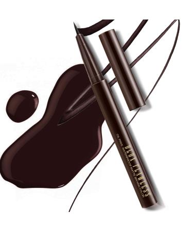 DLUX PROFESSIONAL Waterproof Liquid Eyeliner   Matte Brown Ink Pen Eyeliner  Fine Felt Tip  Smudge Proof  Long Lasting  Highly Pigmented  Cruelty Free  Matte Finish  Fast Drying  Easy Application