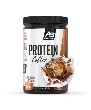 All stars protein coffee i protein powder with whey concentrate & isolate + caffeine i high-quality low-fat protein powder with instant-coffee powder i creamy protein shake with coffee flavor - Buy Online on GoSupps.com