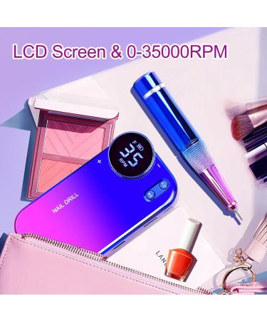 Electric Nail Cutter for Gel Nails Electric Nail File for Acrylic Nails Nail Cutter Nail Drill Manicure Pedicure Set Safe for Beginners 4000 mAh 35000 rpm (Multifolor) - Buy Online on GoSupps.com