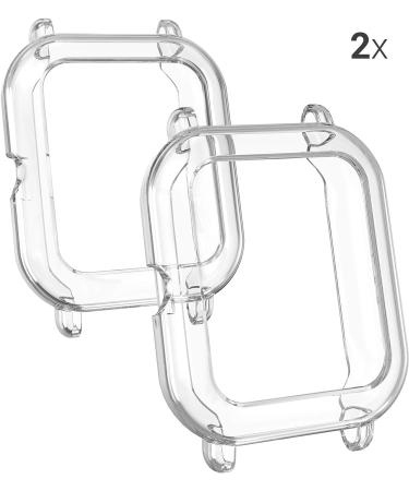 kwmobile 2-Pack Transparent Fitness Tracker Frames for Huami Amazfit GTS 2 Mini - TPU Silicone Cover for Sport Tracker - Buy Online on GoSupps.com