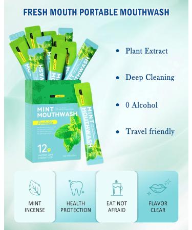 Mini Mouthwash Travel Size Portable Set-20 Packs Individual Small Mint Mouthwash Travel Clean Mouth Wash Mouthwash for Fresh Breath & Clean Mouth Christmas Care Gift Kit for Women Men - Buy Online on GoSupps.com