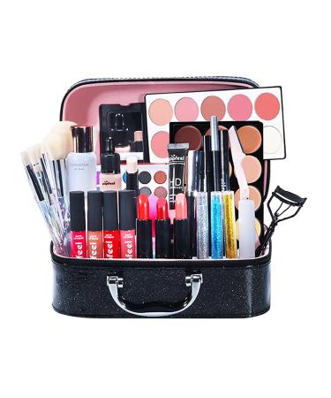 Voiakiu complete make-up set for beginners and professionals-all-in-make-up kit starter-make-up bundle with lip gloss eyeshadow make-up brush etc. cosmetic gift set for girls