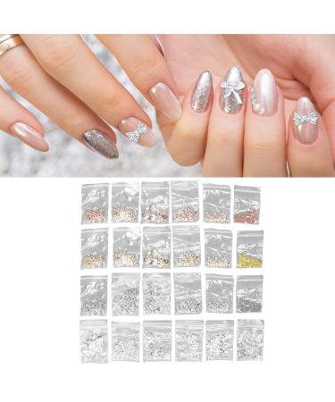 Premium Nail Art Rhinestones - 24 Grids DIY Accessories for Manicure Phone Cases Clothing & Jewelry Decoration - Buy Online on GoSupps.com