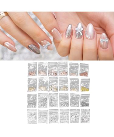 3D Cute Nail Charms Nail Glitter Charm Rhinestones Ornaments Nail Art Decorations Glitter Accessories for DIY Craft Nail Art Design Manicure Decor