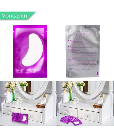 100 Pairs Under Eye Gel Pads for Eyelash Extensions - Purple - Buy Online on GoSupps.com