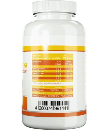 Buy Health+ Pineapple-Papaya Capsules - 120 Natural Digestive Enzymes from Bromelain & Papain | Made in Germany | International Shipping Available - Buy Online on GoSupps.com