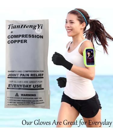 Shop Copper Arthritis Gloves for Carpal Tunnel Relief | Full Finger Compression Gloves for Pain & Swelling - Touchscreen Tips (Medium - Buy Online on GoSupps.com