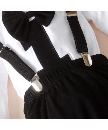 Haokaini Baby Boy 1st Birthday Bow Tie Romper Cake Smash Outfit Black 3-9 Months - Buy Online on GoSupps.com