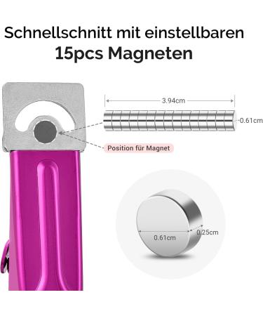 Melodysusie Acrylic Nail Clipper Set - 15 Magnet Tip Cutters for Gel Nails | Professional Manicure & Pedicure Tools | Sharp Nail Care - Wine Red - Buy Online on GoSupps.com