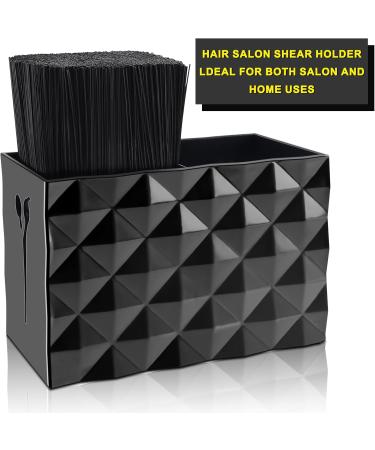 NICEMOVIC Barber Scissors Holder Box Barber Accessories Barber Supplies Professional Salon Hairdressing Scissors Rack Holder Storage Organizer for Hairstyling Combs Clips Brushes (Black) - Buy Online on GoSupps.com