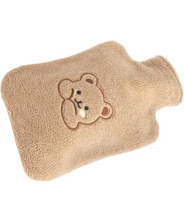 Cuddly Bear Hot Water Bottle - Large 1.8L | Brown Plush | 33x20cm | Cozy & Safe Comfort - Buy Online on GoSupps.com