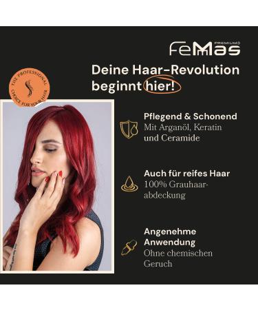 Femmas Professional Hair Color 5.5 - Light Brown Mahogany Cream with Argan Oil & Keratin | Long-Lasting & Radiant Color | 100ml Pack - Buy Online on GoSupps.com