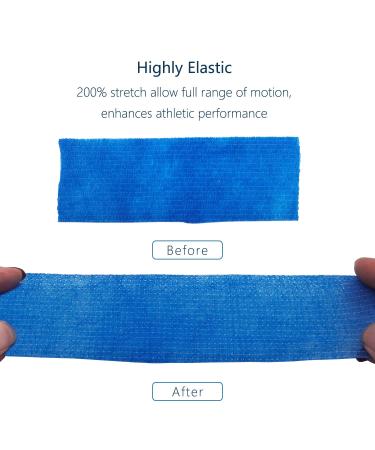 GSPCARE Mix Size Super Elastic Bandages for Vet Wrap & Sports - 4 Piece Assortment (Blue) - Buy Online on GoSupps.com