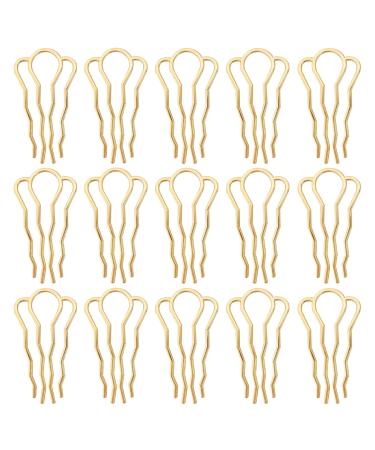 Metal Hair Comb 10 Pieces 2 Sizes | Gold Hair Accessories Comb | Perfect for Women and Girls | Modern and Stylish