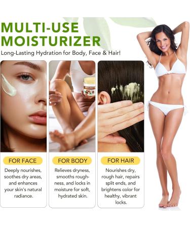 Shea Butter Pure Shea Butter 220g Moisturizing Face & Body Moisturizes & Repairs Hair Rich In Vitamins For Hands Feet Body - Buy Online on GoSupps.com