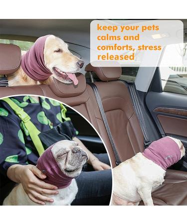 Ulobey Calming Dog Ears Cover - Pet Ear Flap Head Wrap for Noise Protection and Anxiety Relief - Pink, Suitable for Small, Medium, Large Dogs and Cats - Buy Online on GoSupps.com