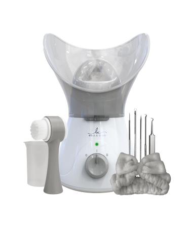 Bella Ciao 11-PC Gentle Face Steamer for Facial Deep Cleaning | Facial Steamer for Proactive Acne Treatment Unclogs Pores and Treats Allergies | Facial Skin Care Products, Includes Needles & Tweezers