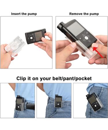 iGuerburn 360 Rotating Pump Case for Medtronic MiniMed Insulin Pumps - Clear Swivel Belt Clip for Diabetics - Buy Online on GoSupps.com
