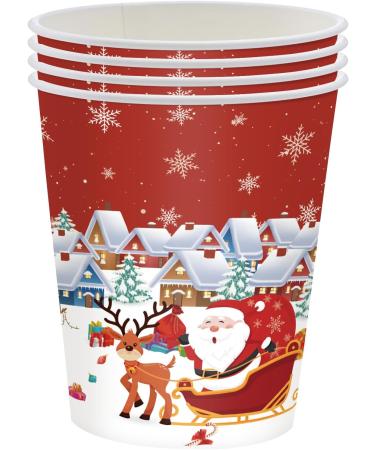 DOOGA 168Pcs Christmas Party Tableware Set Party Supplies Snowman Disposable Tableware Paper Plates and Napkins Cutlery Serves 24 for Merry Christmas Party Home Indoor Outdoor Decor - Buy Online on GoSupps.com