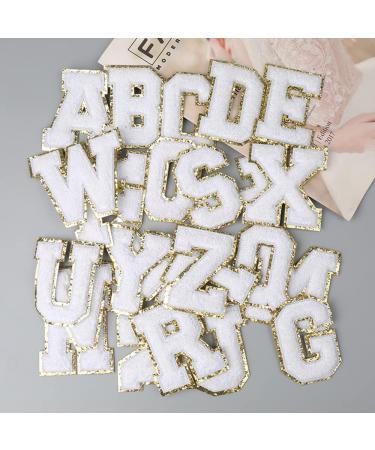 4Pcs White Chenille 2.2 Iron on Letter Patches for Clothing - A White - Buy Online on GoSupps.com
