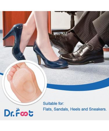 2 Pairs Dr. Foot Ball of Foot Cushions - Forefoot Support Pain Relief Gel Insoles - Buy Online on GoSupps.com