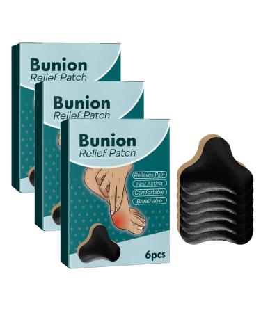 Bunion Relief Fit Patch Bunion Corrector Strongjoints Anti Bunion Patch Bunion Pain Relief Patch Toe Spacers for Foot Pain Relief from Rubbing & Pressure (3Box/18pcs)