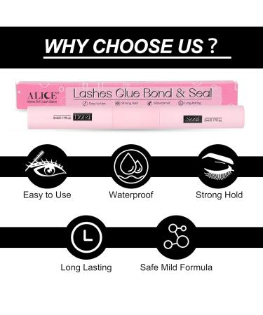 Cluster Lashes Glue Black Bond and Seal - Strong Hold, Waterproof Adhesive for DIY Lash Extensions (5ml 2) - Buy Online on GoSupps.com