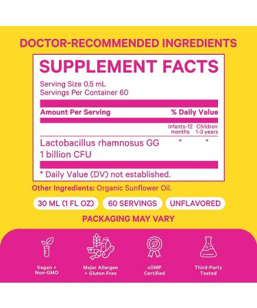 Pink Stork Baby Probiotic Drops for Newborns, Infants & Toddlers - Gas & Colic Relief - Constipation Support - Women-Owned - 1 oz - Buy Online on GoSupps.com