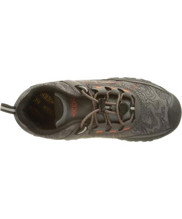 KEEN Targhee Sport Vented Hiking Shoes - Magnet/Scarlet Ibis - Size 1 US Unisex Big Kid - Buy Online on GoSupps.com