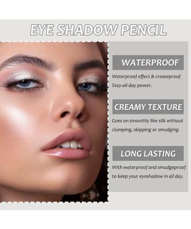 Waterproof Eyeshadow Stick - Long Lasting Shimmer Cream Eye Shadow Pen for Glitter Makeup (Pearly White) - Buy Online on GoSupps.com