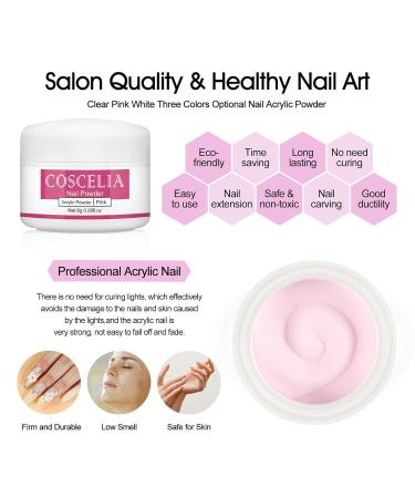 COSCELIA Nail Set Powder Pink 8g - 3D Nail Extensions No Lamp Required | Buy Online - Buy Online on GoSupps.com