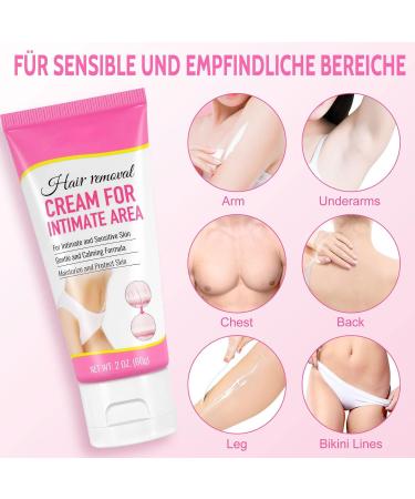 Shefave Intimate Depilatory Cream for Women - Fast Effective Hair Removal & Skin Moisturizer - Buy Online on GoSupps.com
