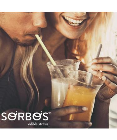 Sorbos Edible Straws Vanilla Flavored Sustainable Individually Packaged No Plastic No Allergens No Gluten Eco Friendly 7.4 inches long (Pack of 200) - Buy Online on GoSupps.com