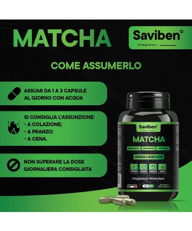  Saviben Japanese Matcha Green Tea Supplement 180 Capsules for Keto Diet Ultra Powerful Natural Slimming Matcha Tea Antioxidant Energy - Buy Online on GoSupps.com