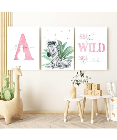 Panda Whale Children's Room Pictures | Safari Animals 3-Piece Poster Set for Kids | Personalized Wall Art - Buy Online on GoSupps.com
