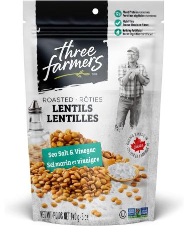 Three Farmers Wholesome Experience Variety Pack | Roasted Lentils Favas & Chickpeas | 3 Pack 140g | Assorted Health Snacks | Gluten-Free Vegan & Kosher High Fiber Plant Protein | Low Fat & Non-GMO Certified - Buy Online on GoSupps.com