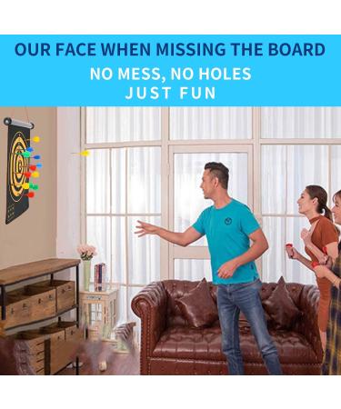 CX L SUM Magnetic Dart Board Set | Indoor Outdoor Kids Dart Game | 12pcs Magnetic Darts | Safe Toy Gift | Double Sided Rollup Board - Buy Online on GoSupps.com