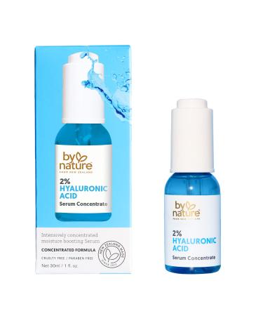 By Nature 2% Hyaluronic Acid Serum for Face & Neck - Skincare from New Zealand - 2% Hyaluronic Acid Facial Serum Concentrate - 1fl. oz - Buy Online on GoSupps.com