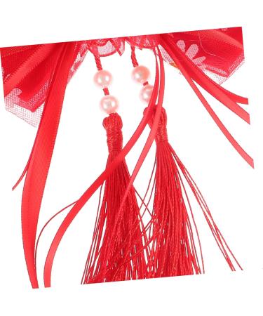 Ipetboom fabric hair pin hairpins girls hair barrettes child girl Hanfu red chinese hair accessories Hair clips temperament Large ribbon hairpin hair accessories accessories - Buy Online on GoSupps.com