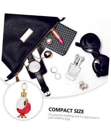 Didiseaon 1pc Peacock Essential Oil Bottle Cosmetic Travel Containers Gold Decor Travel Dispenser Rhinestone Decor Egyptian Decor Retro Decor Perfume Bottle Red Glass Ornaments - Buy Online on GoSupps.com