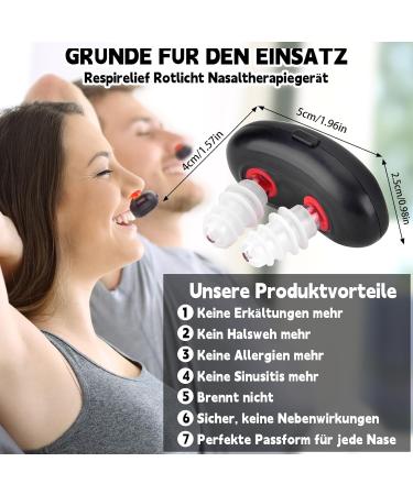 Respirelief Red Light Nasal Therapy Device | Physiotherapy Nose Recovery | Fivfivgo Respiratory Relief | International Shipping Available - Buy Online on GoSupps.com