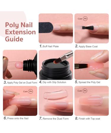 GAOY Poly Gel Set - 6 Colors Nude Pink Nail Extension Builder Gel for Salon-quality Nail Art - Ideal for Beginners & Professionals - Buy Online on GoSupps.com
