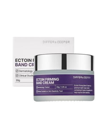 Differ & Deeper Ectoin Firming Band Cream Wrinkle Care & Lifting Cream with Ectoin Complex 6 Peptides & Heating System for Hydration Elasticity & Firm Skin Korean Skincare