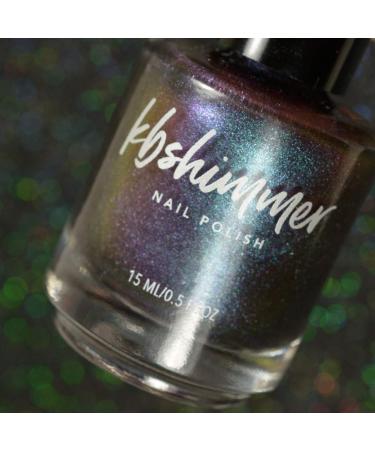 KBShimmer Spaced Out Multichrome Magnetic Nail Polish 0.5 oz - Black Purple Silver - Full Sized Bottle 0.51 Fl Oz - Buy Online on GoSupps.com