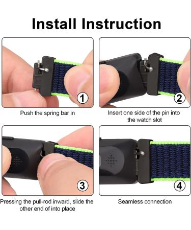 Nylon Ace 3 Bands for Fitbit Ace 3 - Kids Boys Girls Watch Straps in Lime | Soft Breathable Bracelet Accessories - Buy Online on GoSupps.com